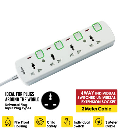 4W Extension Socket